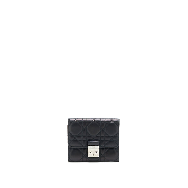 Dior Compact Wallet Lambskin Black/Pink SHW