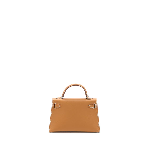 Hermes Mini Kelly II Epsom Gold SHW Stamp U