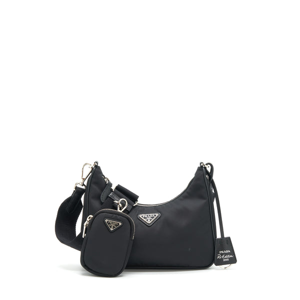 Prada Reedition 2005 Re Nylon Bag Black SHW(Chain Handle Missing）