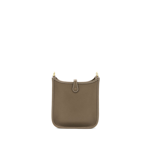 Hermes Mini Evelyne Clemence Etoupe GHW Stamp Z