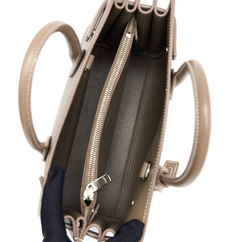 Saint Laurent Sac De Jour Calfskin Taupe SHW