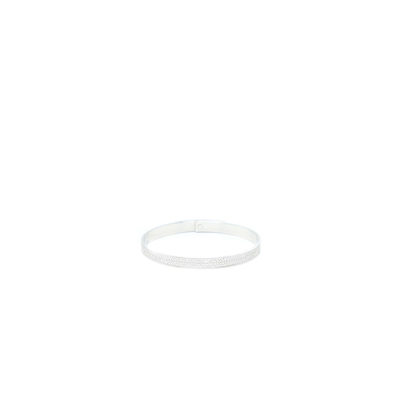 Hermes Size SH Kelly Bracelet White Gold With Diamonds