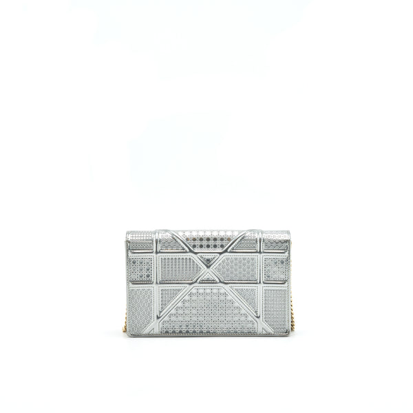 Dior Diorama Wallet on Chain Metallic Silver GHW