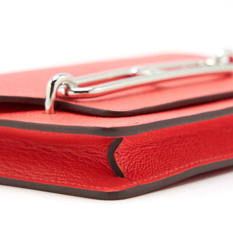 Hermes Roulis Slim Evercolor Rose Texas SHW Stamp Y
