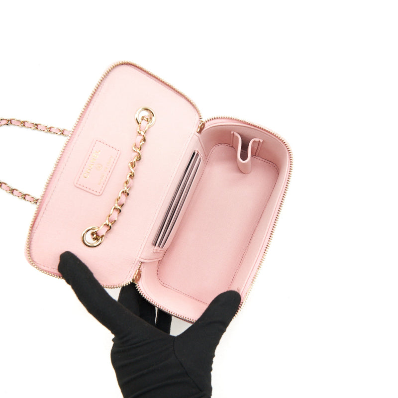 Chanel 22C Long Vanity with Chain Caviar Light Pink LGHW