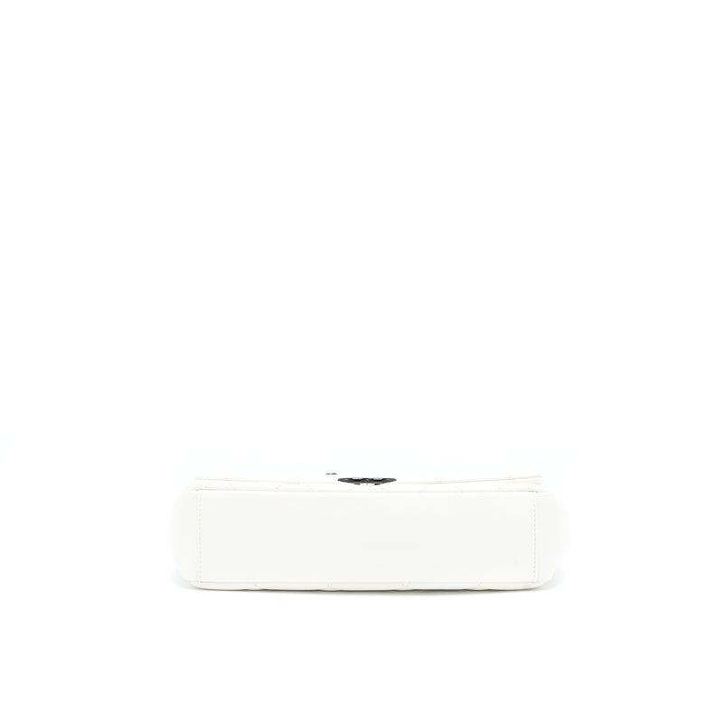 Chanel Seasonal Flap Bag Caviar White With Black Hardware