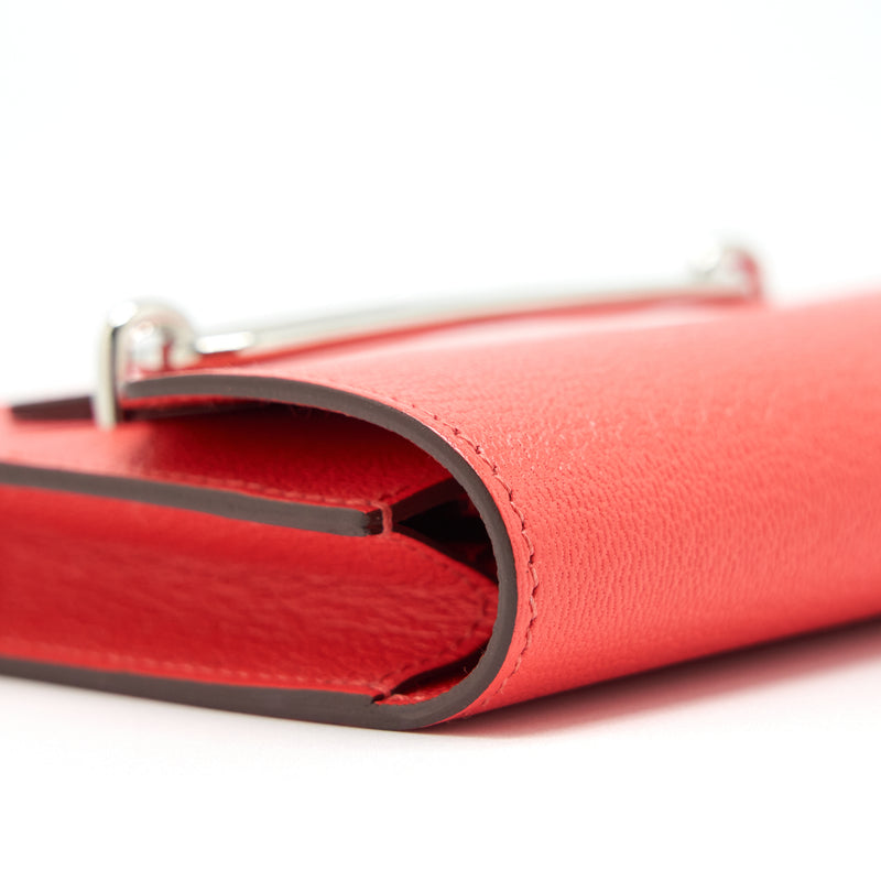 Hermes Roulis Slim Evercolor Rose Texas SHW Stamp Y