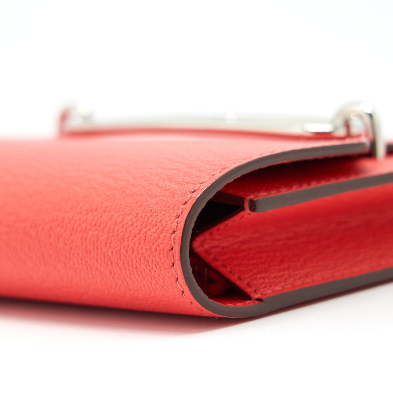 Hermes Roulis Slim Evercolor Rose Texas SHW Stamp Y