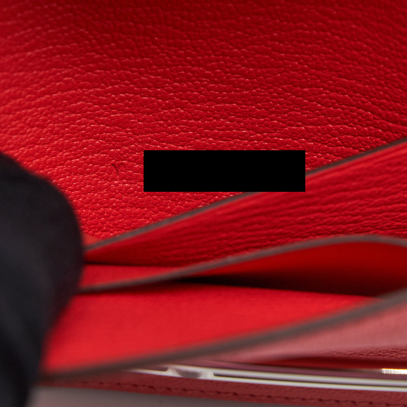 Hermes Roulis Slim Evercolor Rose Texas SHW Stamp Y