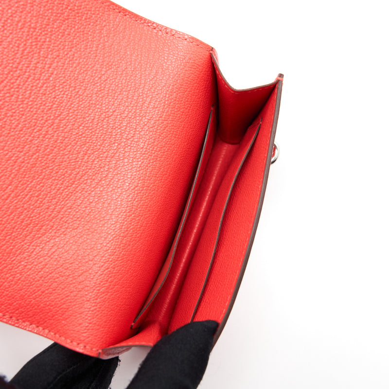 Hermes Roulis Slim Evercolor Rose Texas SHW Stamp Y
