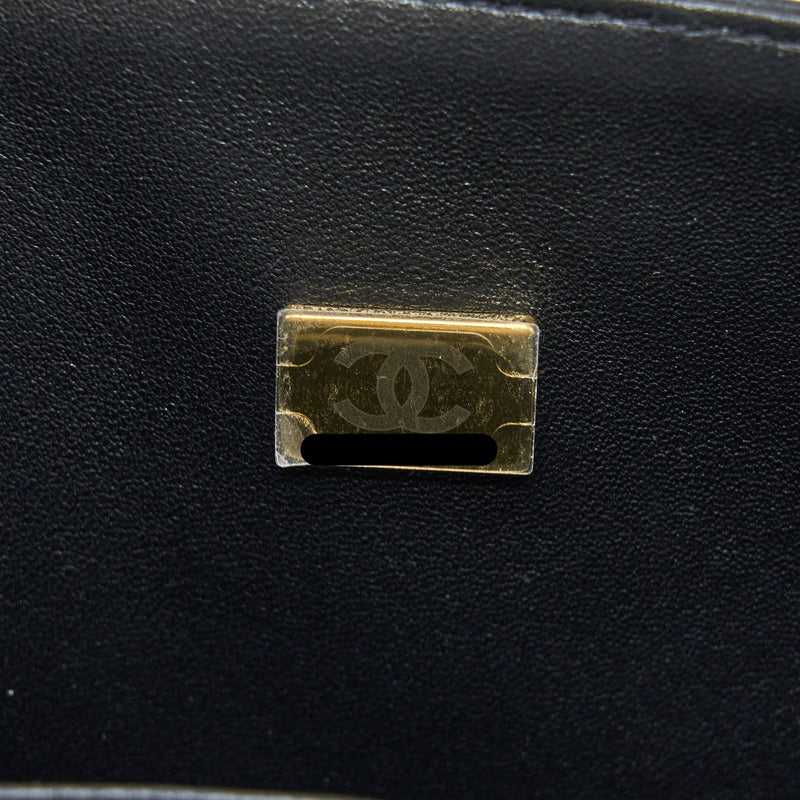 Chanel Medium Classic Flap Bag Lambskin Black RGHW (Microchip)