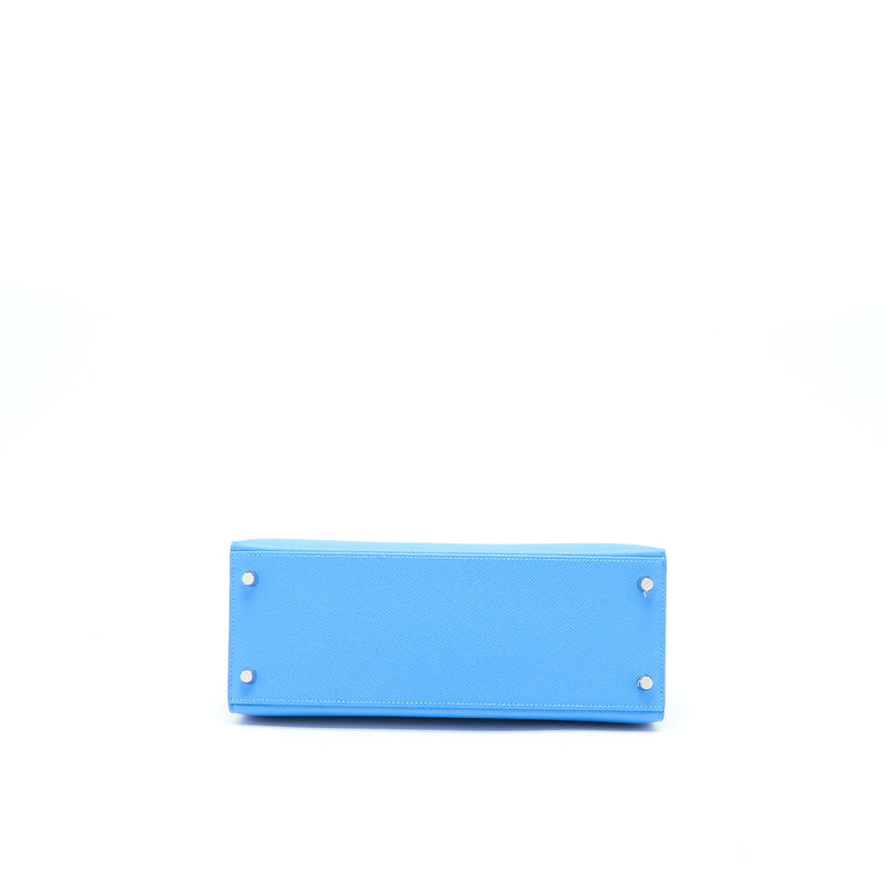 Hermes Kelly 28 Epsom 2T Blue Paradise SHW Stamp T