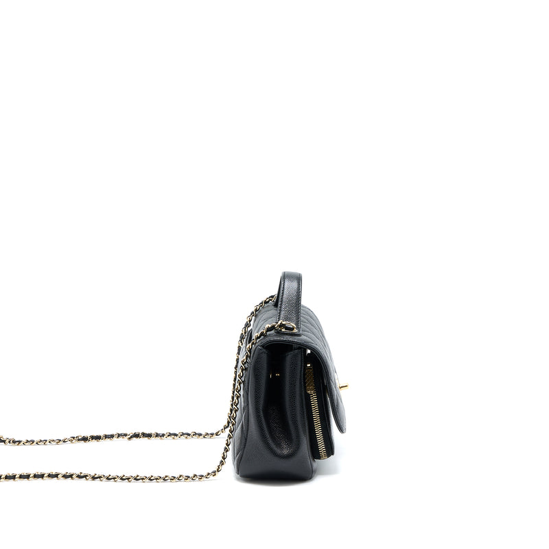 Chanel Small Business Affinity Caviar Black LGHW (Microchip)