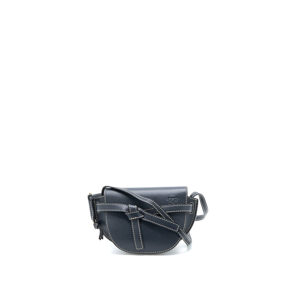 Loewe Mini Gate Calfskin Navy GHW