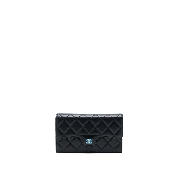 Chanel Classic Long Wallet Lambskin Black SHW