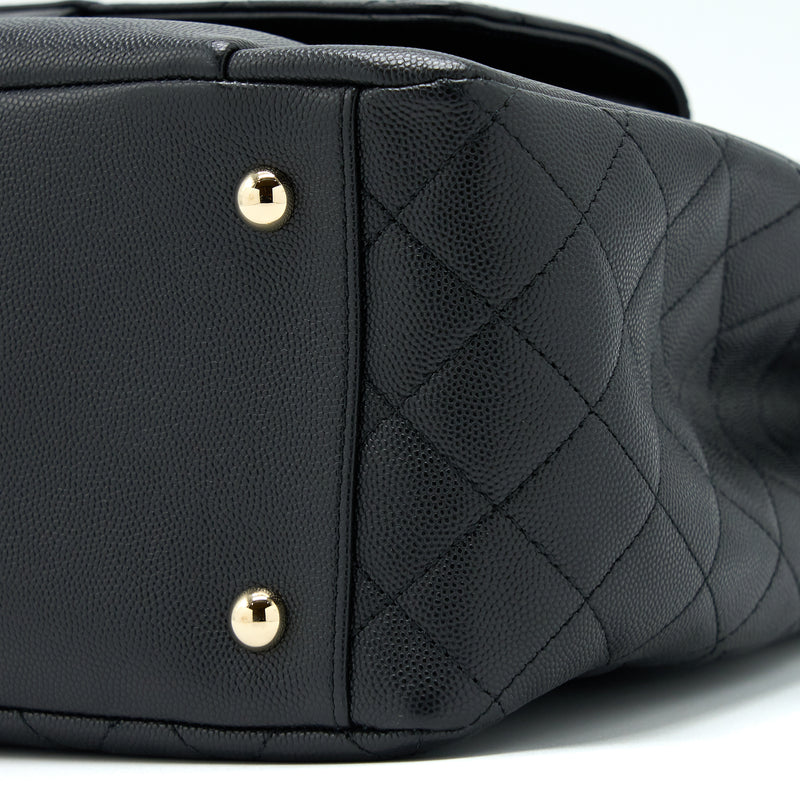 Chanel 19C Large Shopping Tote Bag Caviar Black LGHW