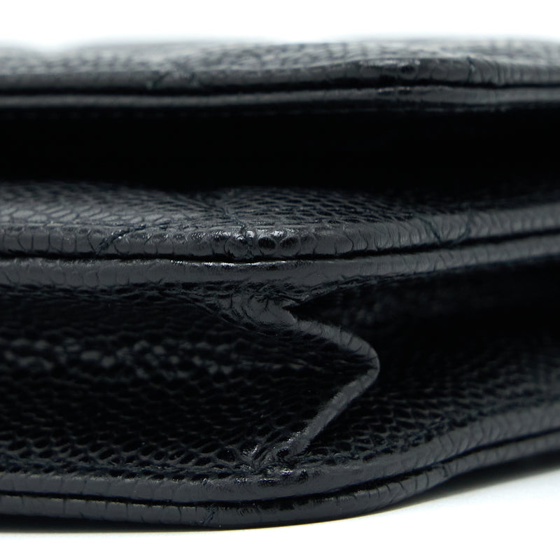 Chanel Classic Wallet On Chain Black Caviar SHW