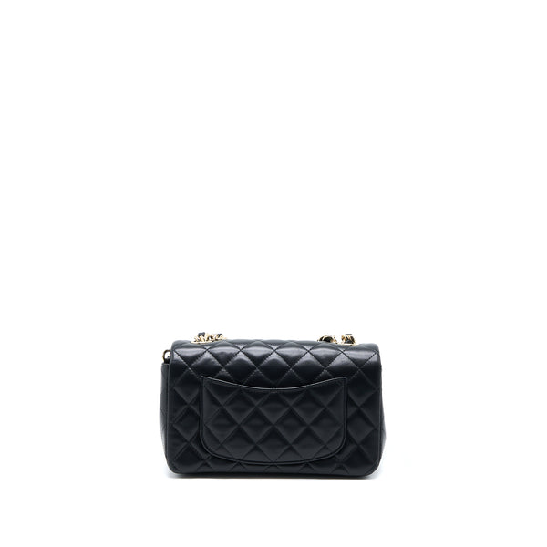Chanel Mini Rectangular with coco bag charm Limited Edition Lambskin Black LGHW