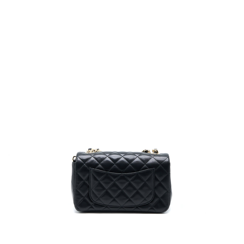 Chanel Mini Rectangular with coco bag charm Limited Edition Lambskin Black LGHW