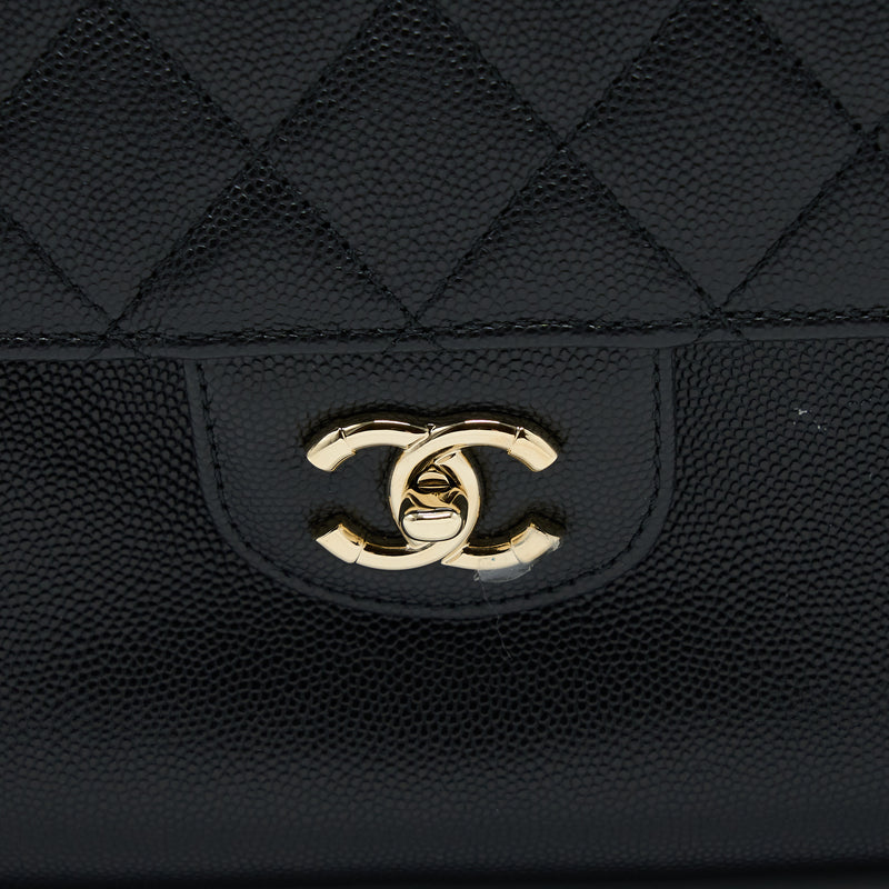 Chanel 19C Large Shopping Tote Bag Caviar Black LGHW