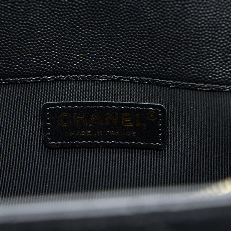Chanel 19C Large Shopping Tote Bag Caviar Black LGHW
