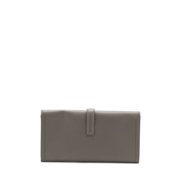 Hermes Jige Elan 29 Clutch Swift Gris Etain Stamp D