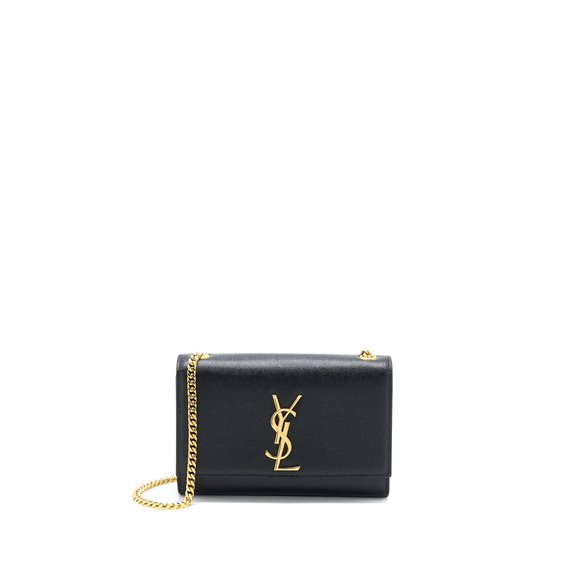 Saint Laurent Small Kate Bag Grained Calfskin Black GHW