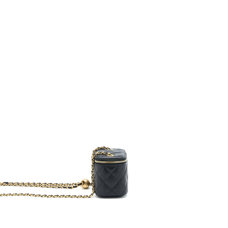 Chanel Pearl Crush Mini Vanity Lambskin Black GHW