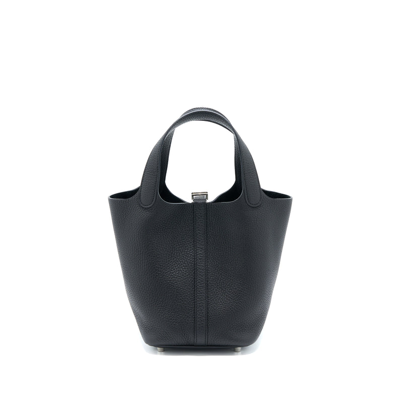 Hermes Picotin 18 Clemence Black SHW Stamp Y