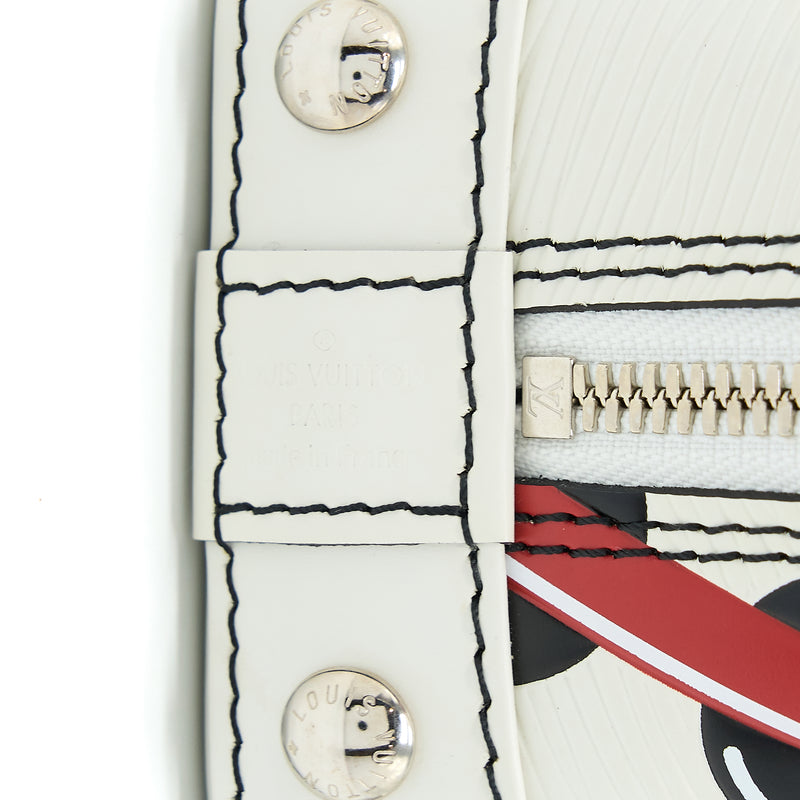Louis Vuitton Alma BB En Cuir Occasion Epi White / Black with SHW