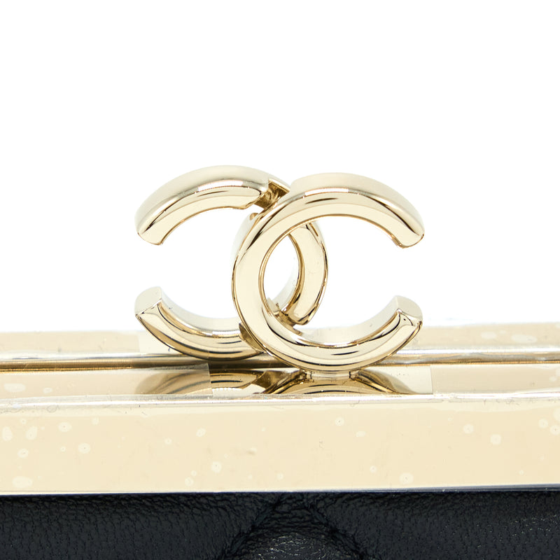 Chanel Mini Clip With Chain Lambskin Black LGHW
