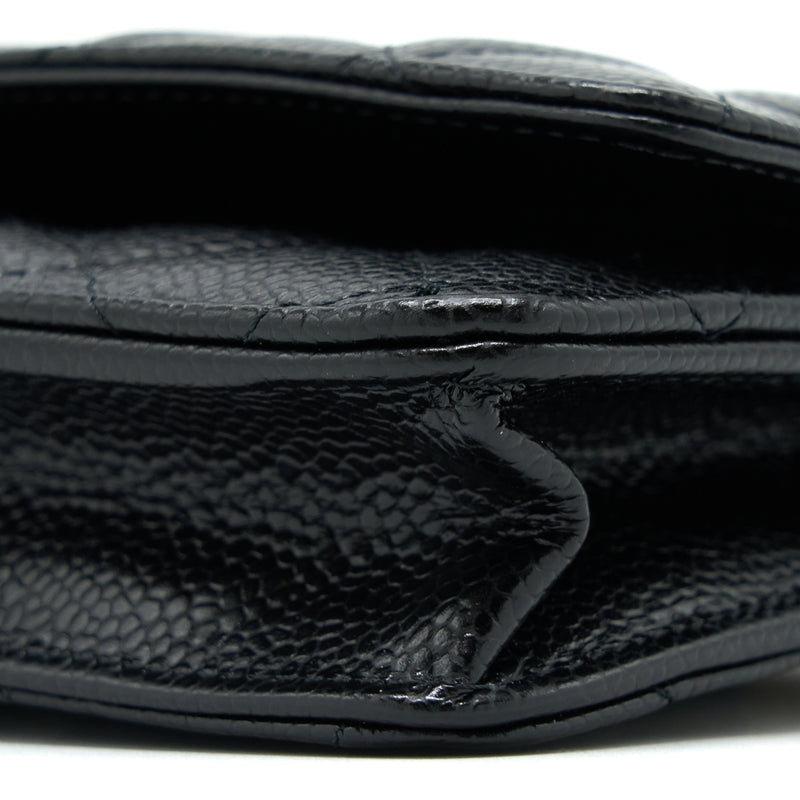 Chanel Classic Wallet on Chain Caviar Black GHW (Microchip)