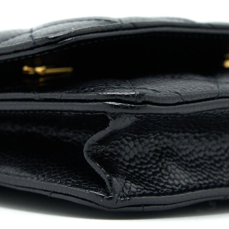 Chanel Classic Wallet on Chain Caviar Black GHW (Microchip)