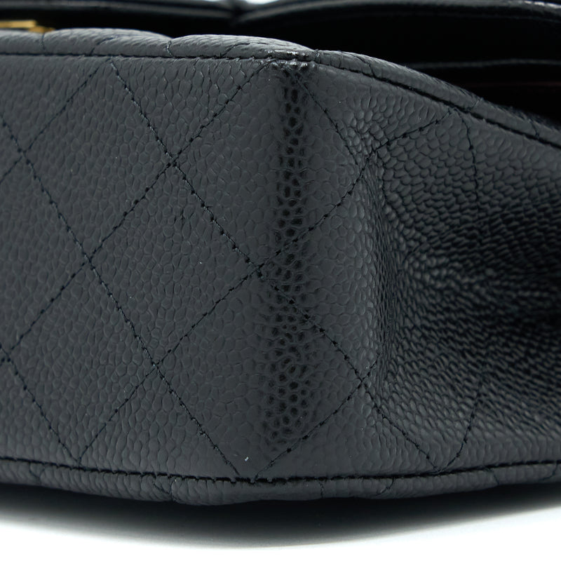 Chanel Small Classic Double Flap Bag Caviar Black GHW (Microchip)