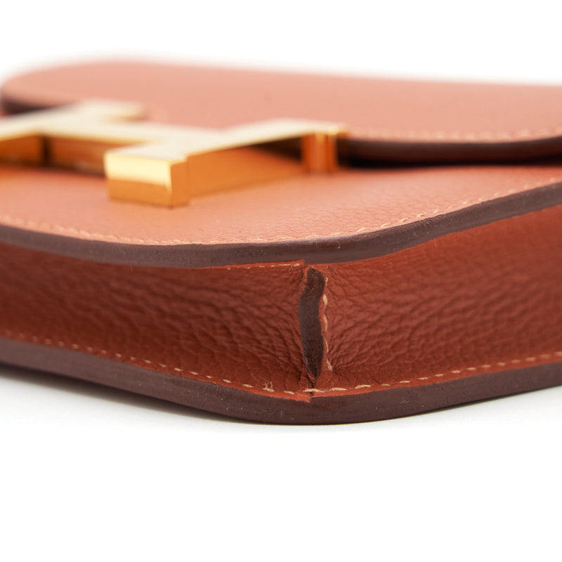 Hermes Constance Slim Evercolor Blush / Blue Frida GHW Stamp Y