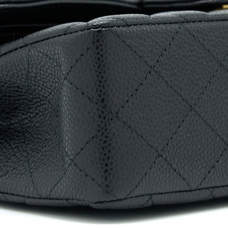 Chanel Small Classic Double Flap Bag Caviar Black GHW (Microchip)