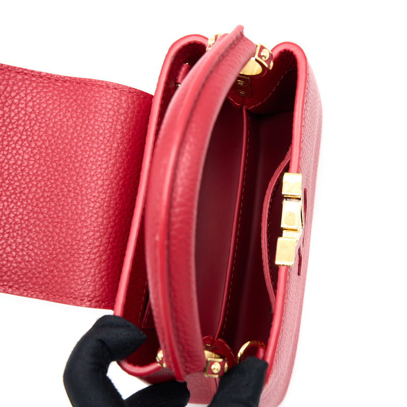 Louis Vuitton Scarlet Red Taurillon Leather Capucines Mini