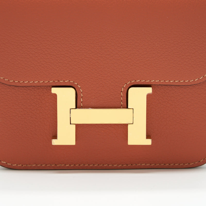 Hermes Constance Slim Evercolor Blush / Blue Frida GHW Stamp Y