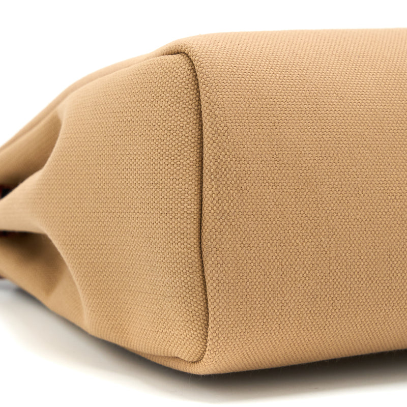 Hermes Herbag Zip 31 Canvas Chai/Sable/Fauve GHW Stamp U