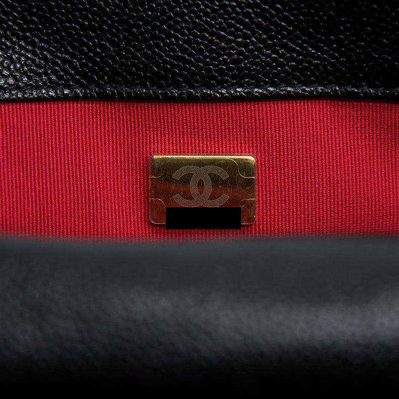 Chanel 22P Medium Melody Bag Grained Calfskin Black GHW (Microchip)