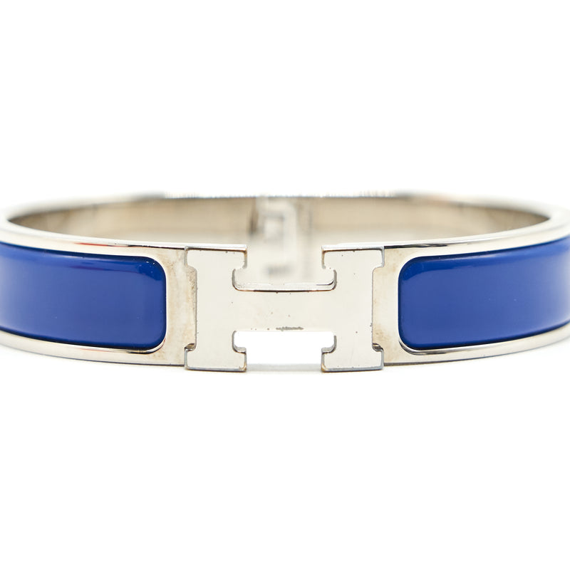 Hermes Clic H Bracelet Royal Blue SHW PM