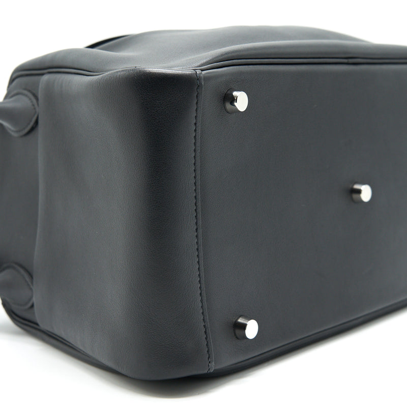 HERMES Lindy 30 Swift in Black SHW Stamp X