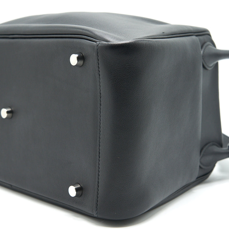 HERMES Lindy 30 Swift in Black SHW Stamp X