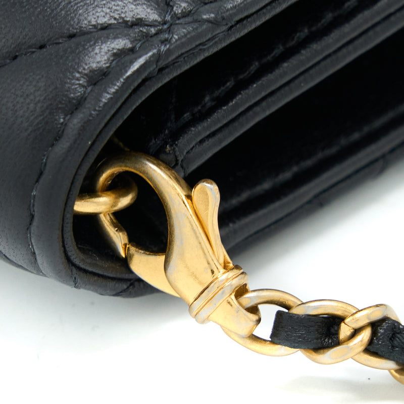 Chanel Vintage Black Quilted Lambskin CC Belt Bag 24K Gold-Plated Hardware