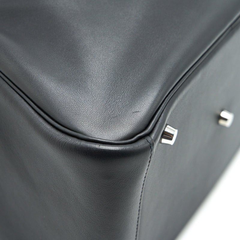 HERMES Lindy 30 Swift in Black SHW Stamp X