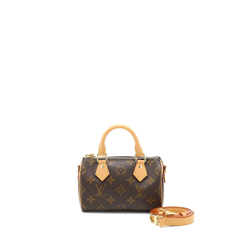 Louis Vuitton Nano Speedy Monogram Canvas GHW (New Version)
