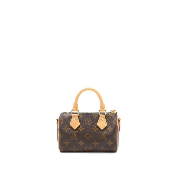 Louis Vuitton Nano Speedy Monogram Canvas GHW (New Version)