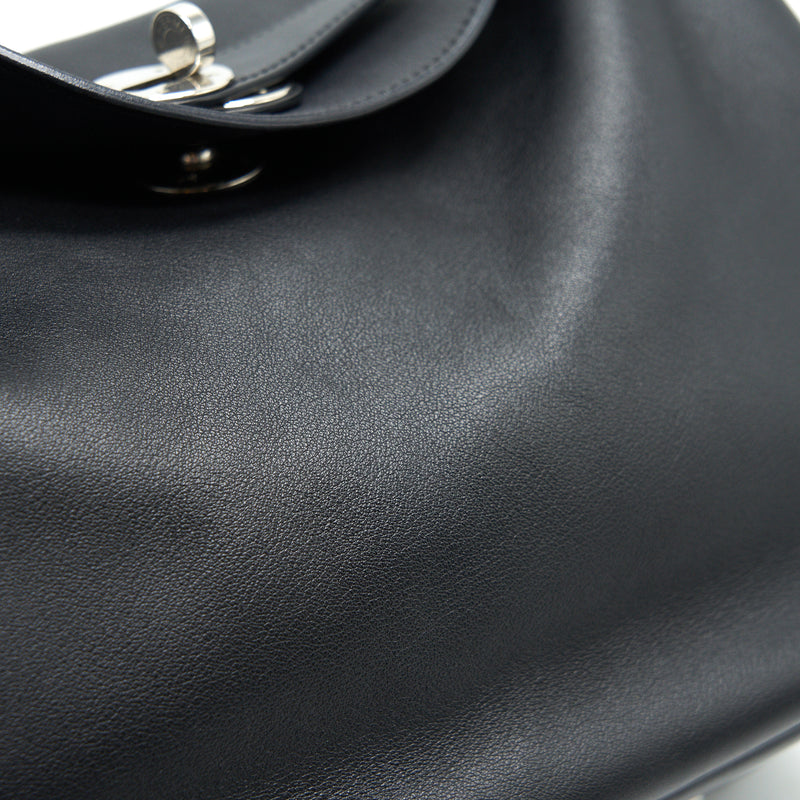 HERMES Lindy 30 Swift in Black SHW Stamp X