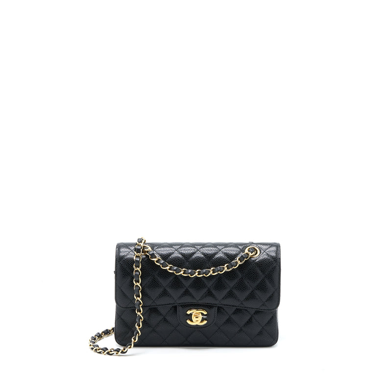 Chanel Small Classic Double Flap Bag Caviar Black GHW (Microchip)
