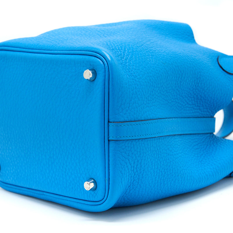 Hermes Picotin 18 Clemence Blue SHW Stamp A
